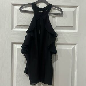 Ramy Brook halter black silk top. 
Size Small